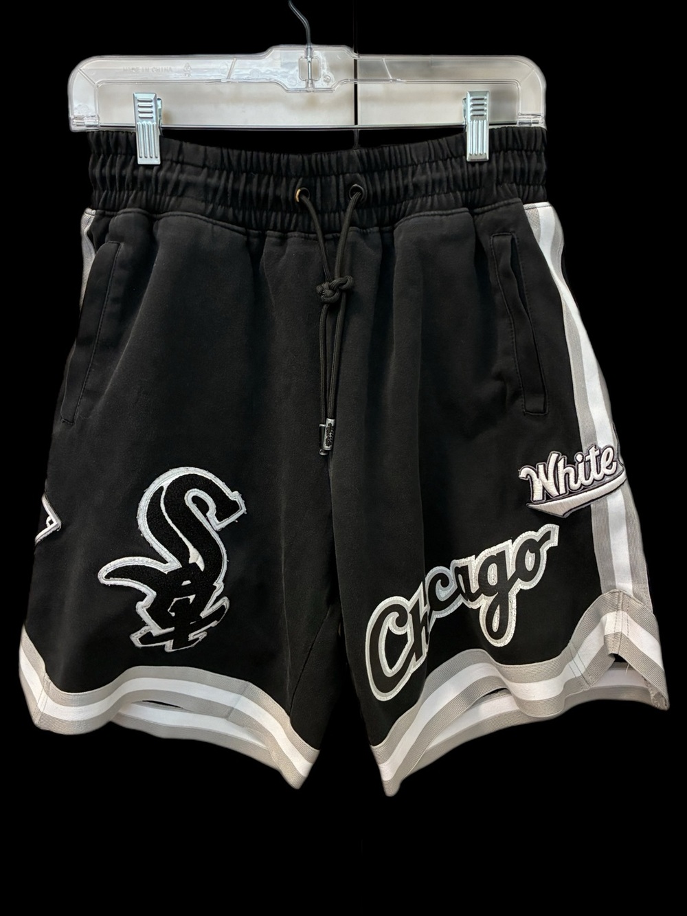 Pro Standard Men’s Black Chicago White Sox Athletic Shorts Embroidered Size M
